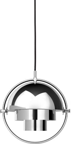 GUBI Multi-Lite pendel Small Ø:25,5 cm Chrome base - Chrome skærm