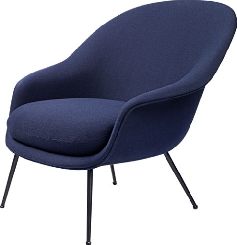 GUBI Bat Lounge Chair Low Back - Sort/Vidar 554