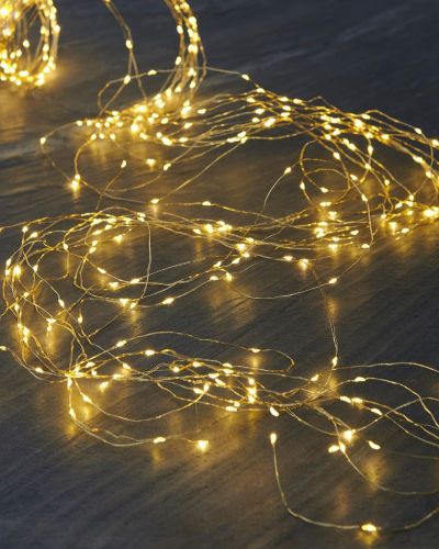 Sirius Knirke Lyskæde 200 LED lys - Gold