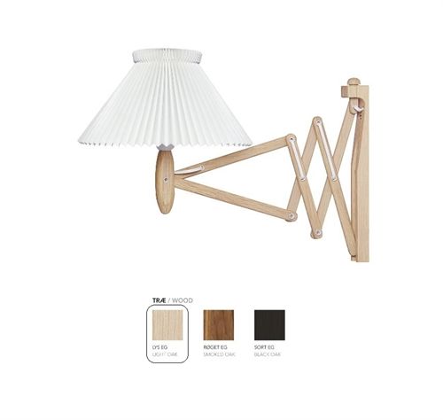 Le Klint 224 1/17 Saxlampe til Væg H: 31 cm - Lys eg / Papirskærm