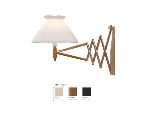 Le Klint 234 1/21 Saxlampe til væg H: 41 cm - Lys eg/Standardskærm