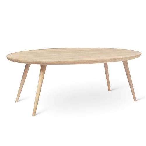 Mater Accent Oval Sofabord 120x80 cm - Hvidlakeret Eg  