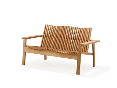 Cane-line Outdoor Amaze 2-pers. sofa, stabelbar - Teak
