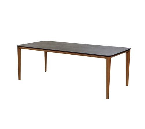 Cane-line Outdoor Aspect Spisebord 210x100 cm - Teak/Fossil Black Keramik