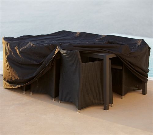 Cane-line Outdoor Cover 10 til Spiseborde op til 160 cm og capture chaiselong - Black