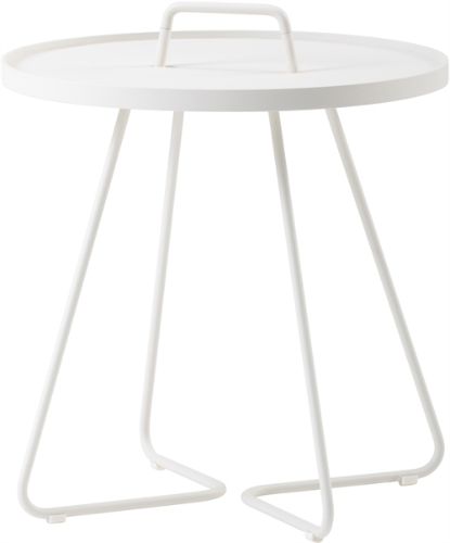 Cane-line Outdoor On-The-Move Sidebord Stor Ø: 52 cm - White