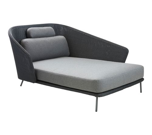 Cane-line Outdoor Mega Venstre Daybed inkl. SoftTouch Hyndesæt L: 180 cm - Graphite