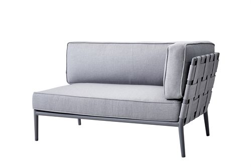 Cane-line Outdoor Conic 2 Pers. Sofa Venstre Modul L: 140 cm - Light Grey