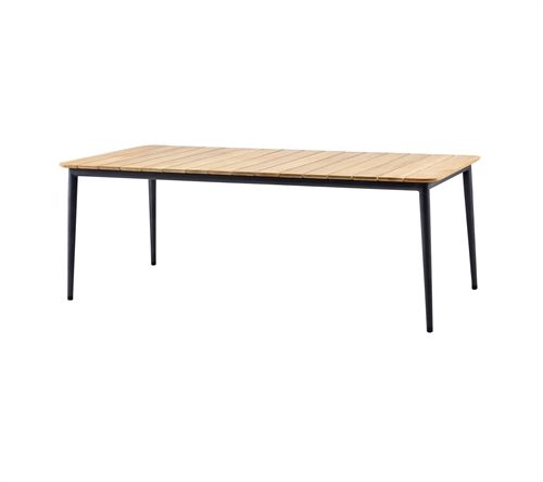 UDGÅR med lager Cane-line Outdoor Core spisebord, 210x100 - Lava Grey