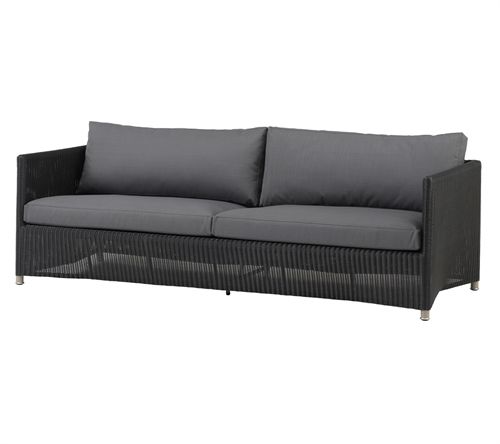 Cane-line Outdoor Diamond 3-pers. sofa - Graphite