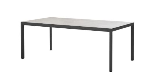 Cane-line Outdoor Drop Spisebord 200x100 cm - Lava Grey/Fossil Grey Keramik