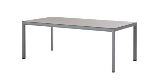 Cane-line Outdoor Drop Spisebord 200x100 cm - Light Grey/Fossil Grey Keramik