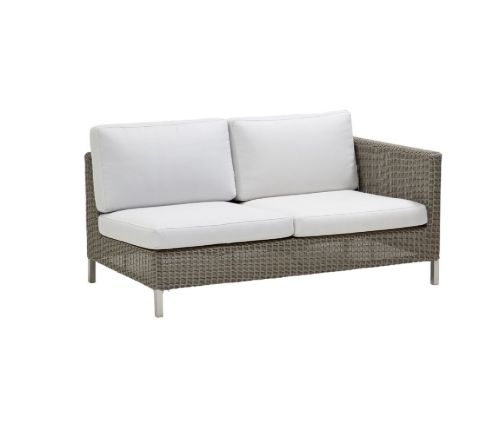 Cane-line Outdoor Connect 2 Pers. Sofa Venstre Modul inkl. Hynder L: 148 cm - Taupe/Hvid