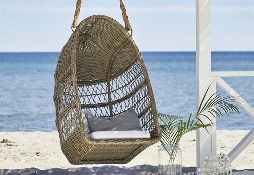 Sika-Design Evelyn Exterior Hængestol inkl. Hynde H: 113 cm - Antique Grey/B450 Tempotest White