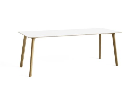 HAY CPH Deux 210 Table 200x75x73 cm - Lacquered Solid Oak/Pearl White Laminate