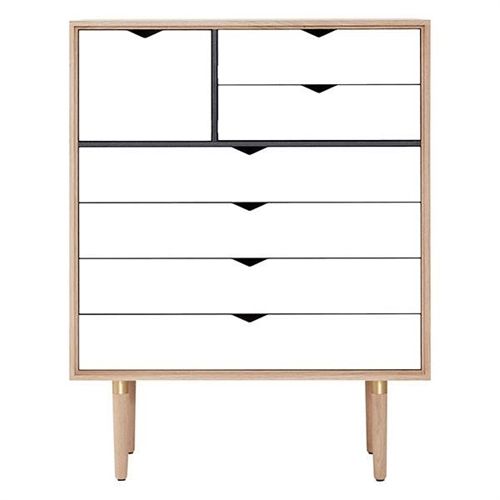 Andersen Furniture S8 Kommode 83x107 cm - Eg/Hvide fronter