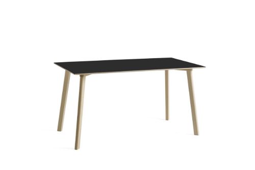 HAY CPH Deux 210 Table 140x75x73 cm - Untreated Solid Beech/Ink Black Laminate