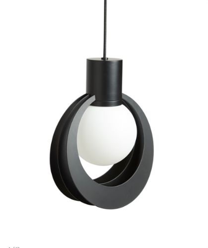Woud Lunar Pendant Medium Ø: 26 cm - Sort
