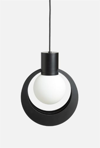 Woud Lunar Pendant Medium Ø: 26 cm - Sort