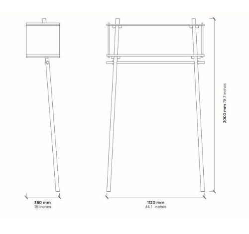 Woud Tøjbox Garderobe Large L: 112 cm - Black