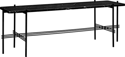 GUBI TS Console - 1 Rack - 120x30x40 cm - Black/Black Marquina Marble