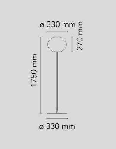 Flos Glo-Ball Floor 2 H: 175 cm - Sort