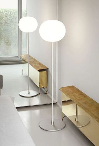 Flos Glo-Ball Floor 2 H: 175 cm - Sølv