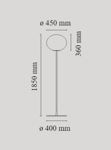 Flos Glo-Ball Floor 3 H: 185 cm - Sort
