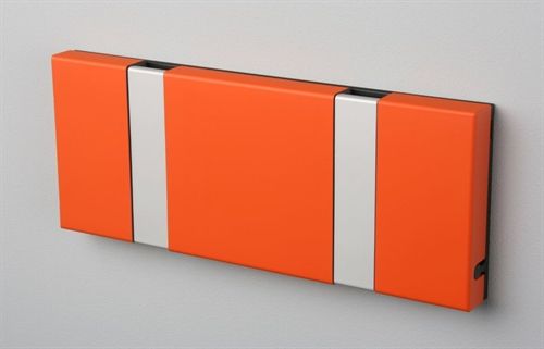 KNAX vandret 2 knagerække L: 19,8cm - Hot Orange/Grå