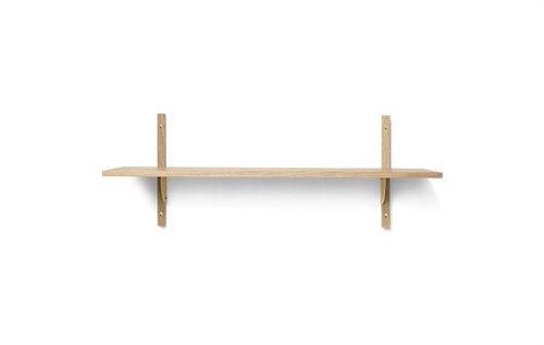 Ferm Living Sector Shelf S/W 26,1x87 cm - Oak/Brass