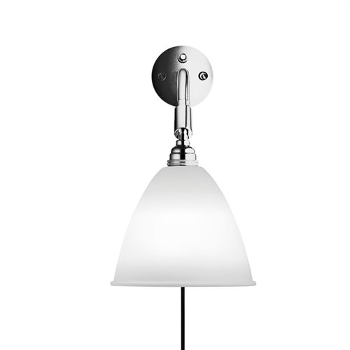 Bestlite BL7 Wall Lamp Ø:16 cm Chrome Base - Bone China skærm