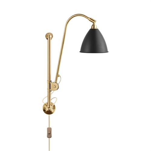 Bestlite BL5 Wall Lamp Ø:16 cm  All Brass base - Charcoal Black skærm