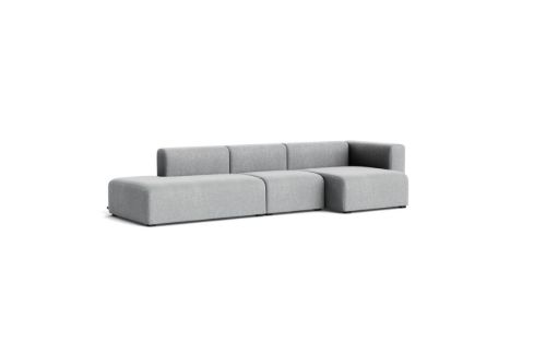 HAY Mags 3 Seater Combination 4 L: 321 cm - Right End - Hallingdal 130/Black Stained Beech