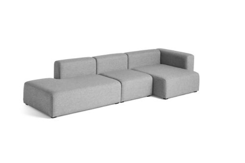 HAY Mags 3 Seater Combination 4 L: 321 cm - Right End - Hallingdal 130/Black Stained Beech