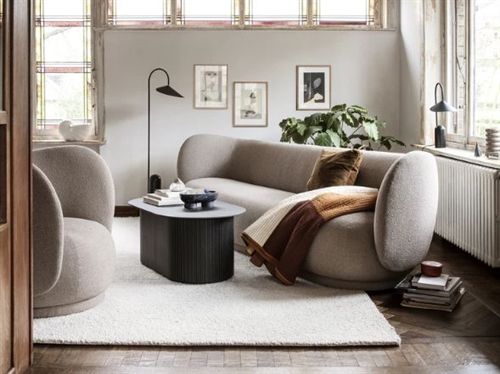Ferm Living Rico Lounge Chair Brushed SH: 41 cm - Sand