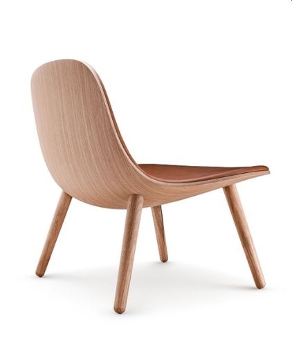 Eva Solo Abalone Lounge Chair - Olieret eg/Cognac læder
