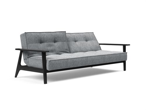 Innovation Living Splitback Frej Sovesofa L: 232 - Sort Eg/Twist Granite
