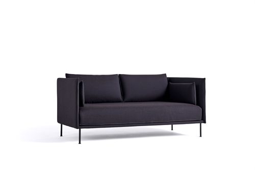HAY Silhouette 2 Personers Sofa Mono L:171 cm - Remix 373 / Black Powder Coated Steel