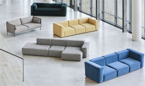 HAY Silhouette 2 Personers Sofa Mono L:171 cm - Ruskin 33 / Oiled Solid Oak