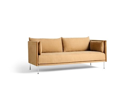 HAY Silhouette 2 Personers Sofa Mono L:171 cm - Linara 142 / Chromed Steel