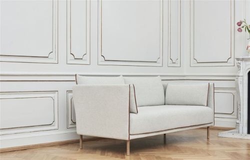 HAY Silhouette 2 Personers Sofa Mono L:171 cm - Coda 100 / Oiled Solid Oak