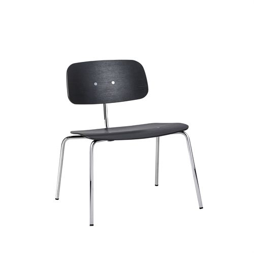 Montana Kevi 2063 Loungestol  - Sort Ask/Krom 