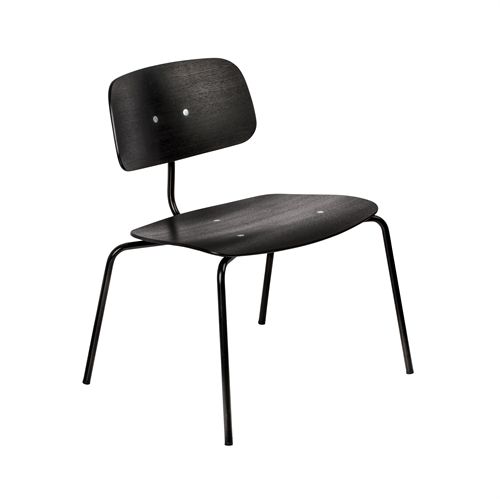 Montana Kevi 2063 Loungestol  - Sort Ask/Sort Stel