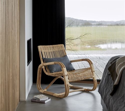 Cane-line Indoor Curve Loungestol SH: 34 cm - Natural Rattan