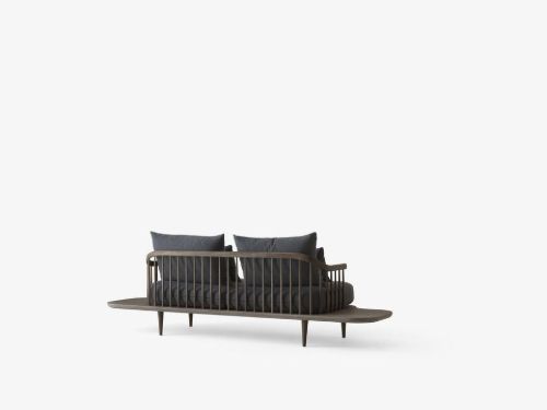 &Tradition Fly SC3 Sofa w. Side Tables L: 240 cm - Smoked Oiled Oak/Hot Madison 093