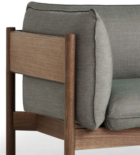 HAY Arbour 3 Seater B: 220 cm - Atlas 931 / Oiled Waxed Solid Walnut