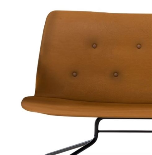 Bent Hansen Primum 2 pers. sofa L: 124 cm - Cognac Adrian Læder/Sort Stel