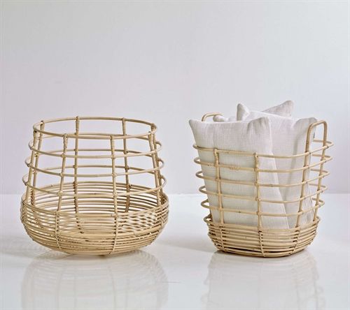Cane-line Indoor Sweep Kurv Firkantet H: 46 cm - Rattan