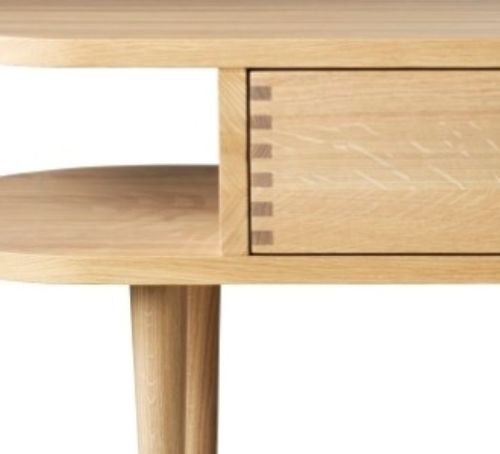 FDB Møbler Radius Bænk F24 S  L: 90 cm - Massiv Eg/Lakeret