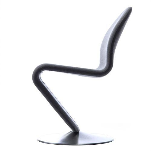 Verpan System 1-2-3 Dining Chair Standard SH: 47 cm - Steelcut Trio 2 153/Aluminium